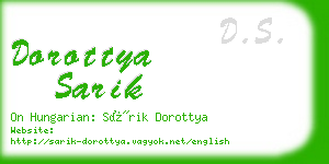 dorottya sarik business card